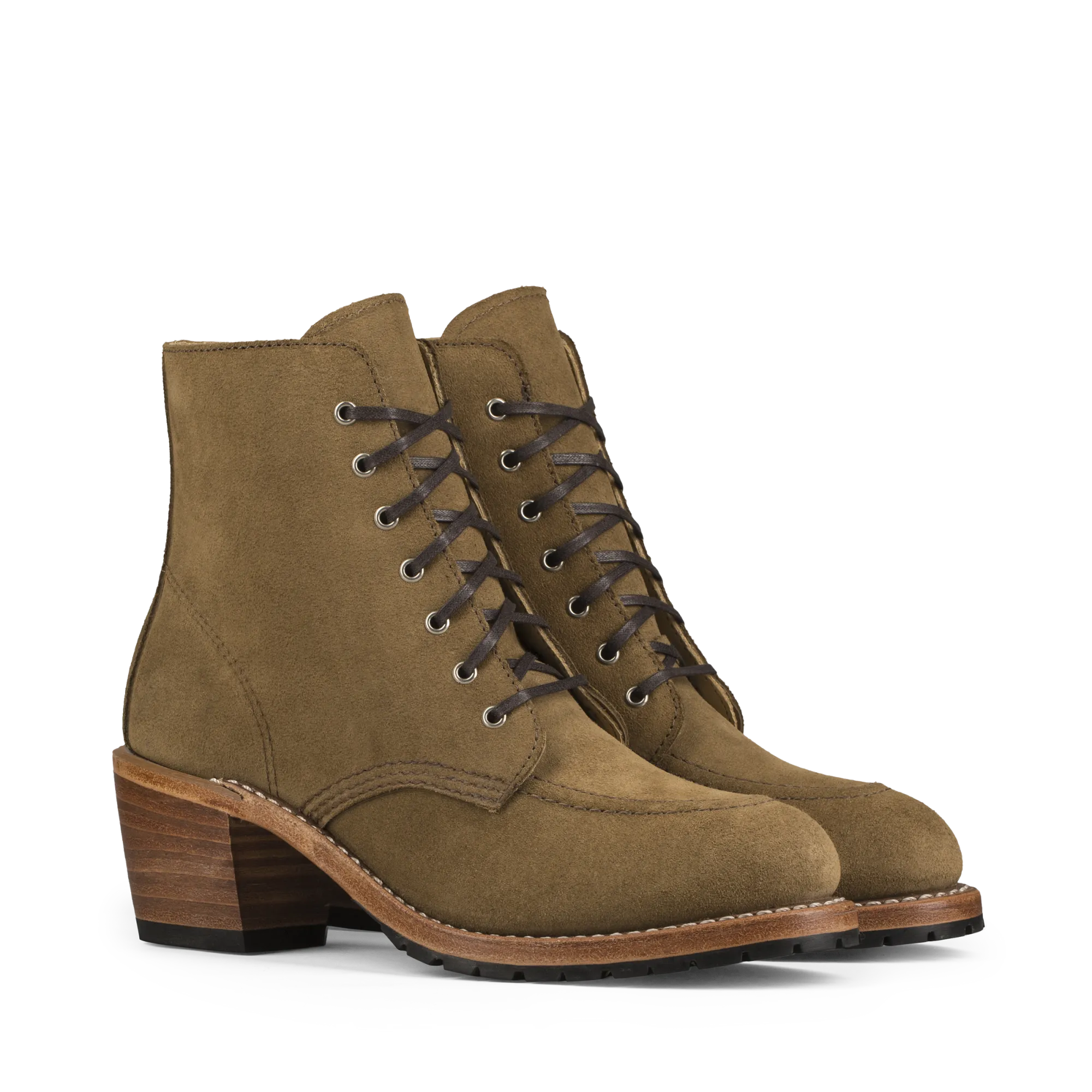 Quiet Sole Comfortable Heel Counter Clara Women's Boots 3402 - Olive Mohave