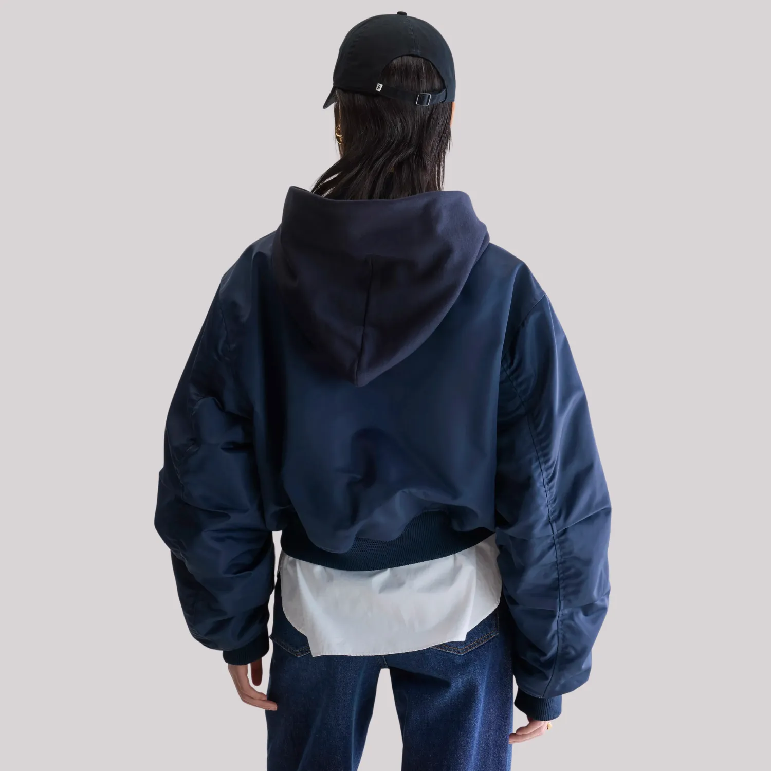 Harty Bomber Jacket (Navy) Polished Casual