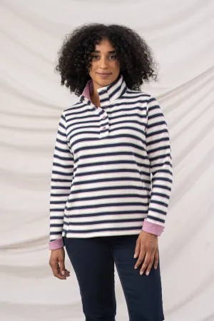 Comfy Fit Brand Name Haven Jersey - Navy Sage Rose Stripe