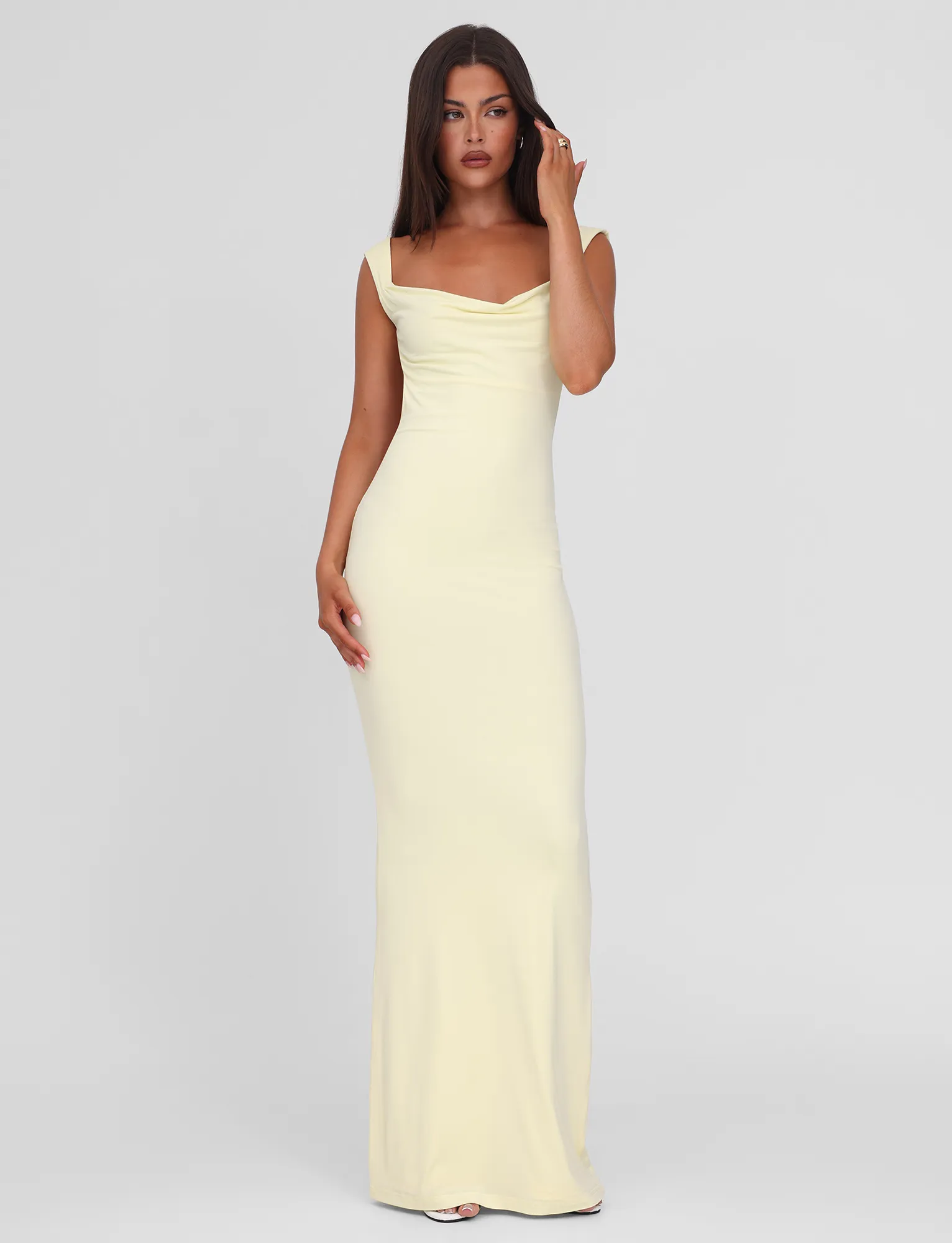 ZITA MAXI DRESS - LEMON Comfy Comfort