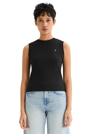 Relaxed Wearable Crew Neck Design High Neck Tank Tops Sleeveless Workout