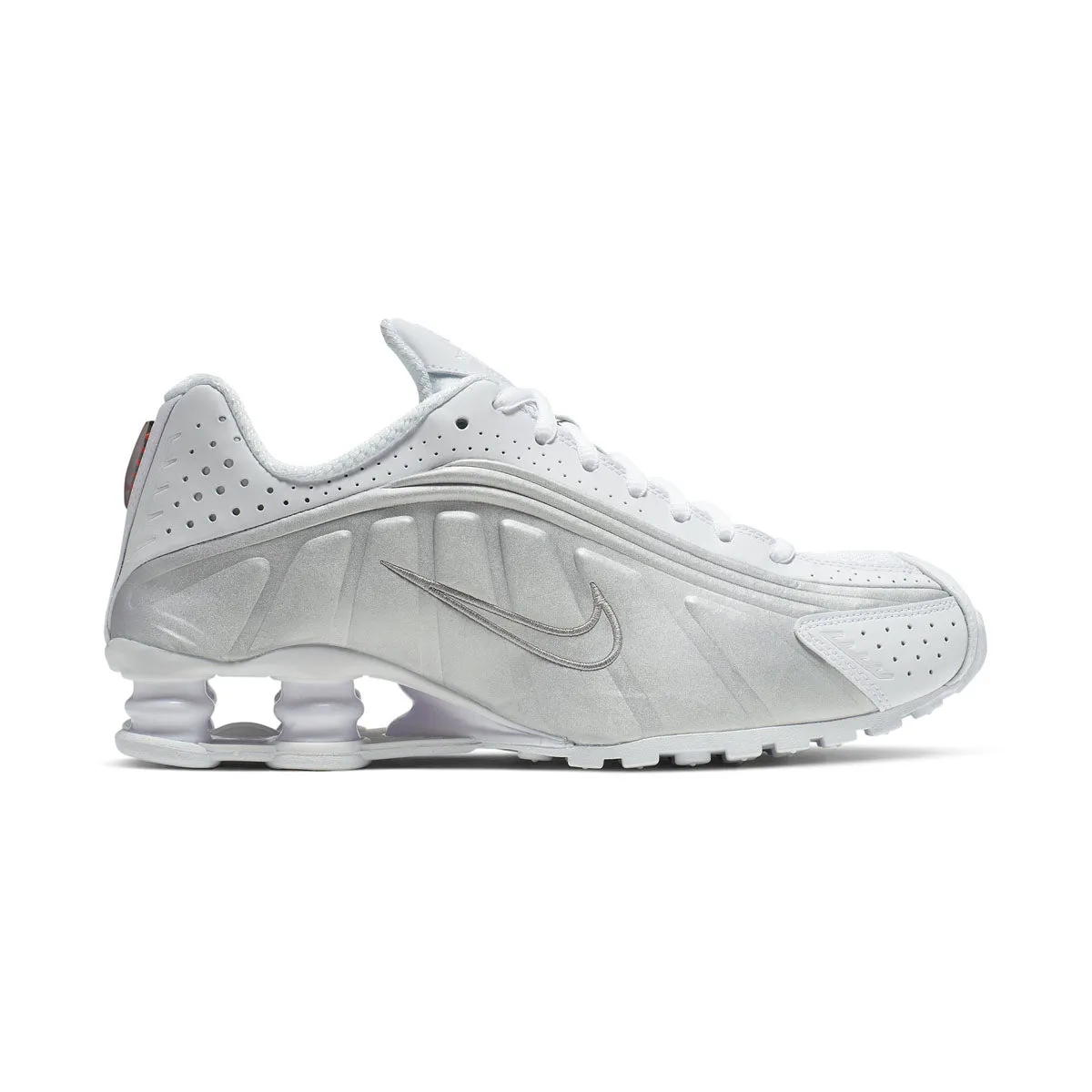 Nike Shox R4 'White Metallic Silver' Women's Shoes Knee - support