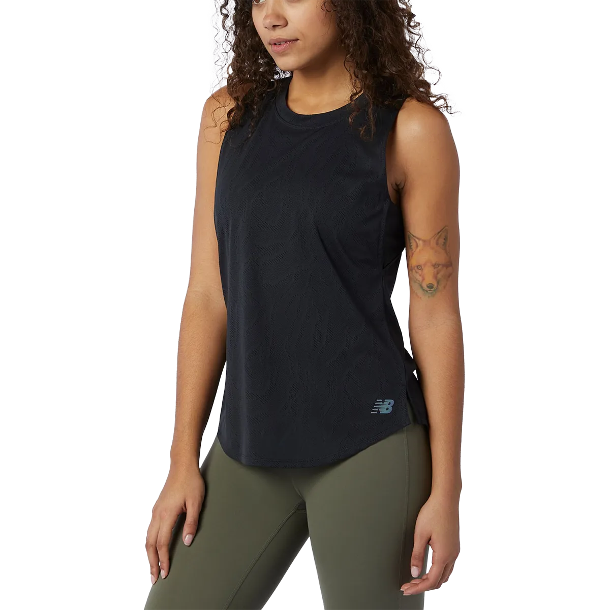 Women's Q Speed Fuel Jacquard Tank stealth Stay Dry