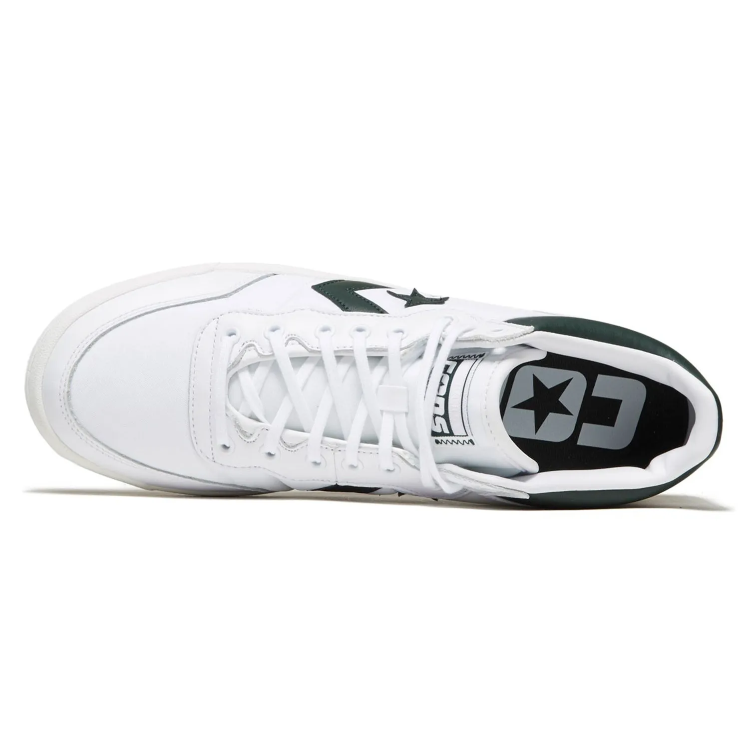 Converse CONS Fastbreak Pro Mid White/Deep Emerald Elastic laces Shock Resistant