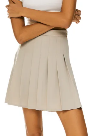 High Waisted Skirts A Line Pleated Skirt Eco Certified Textile Casual Ease