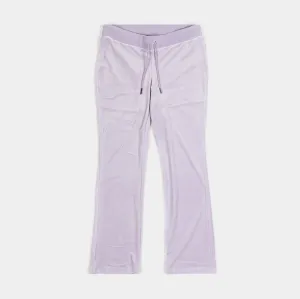 Og Big Bling Velour Womens Track Pants (Violet) Relaxed Wearable