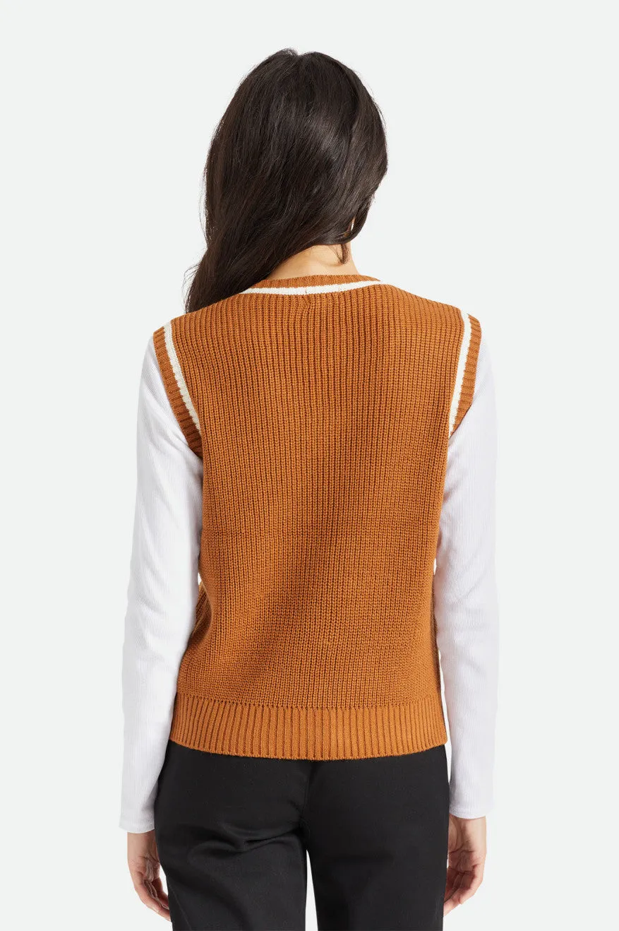 Firm Leather Sport Glow Melody Sweater Vest - Glazed Ginger