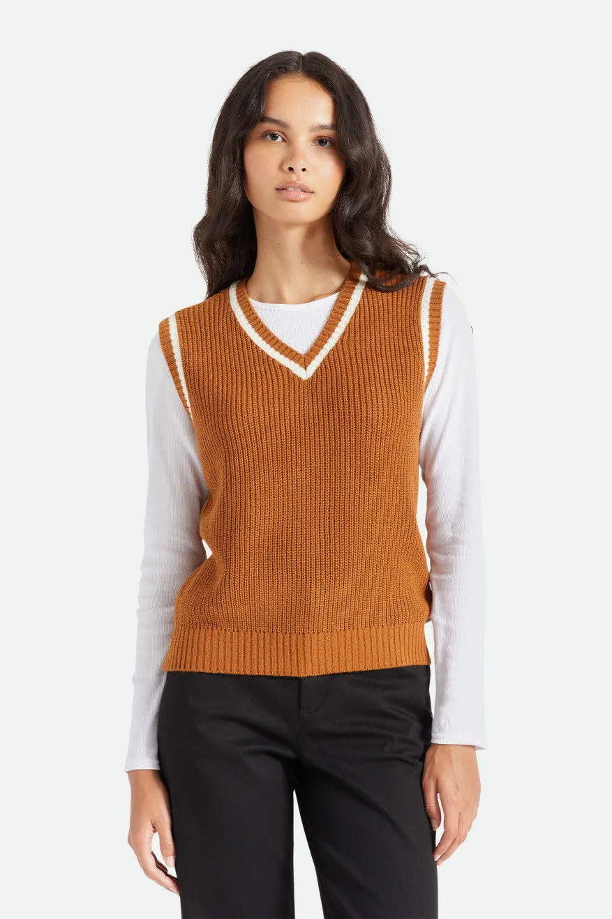 Melody Sweater Vest - Glazed Ginger Lightweight sweater