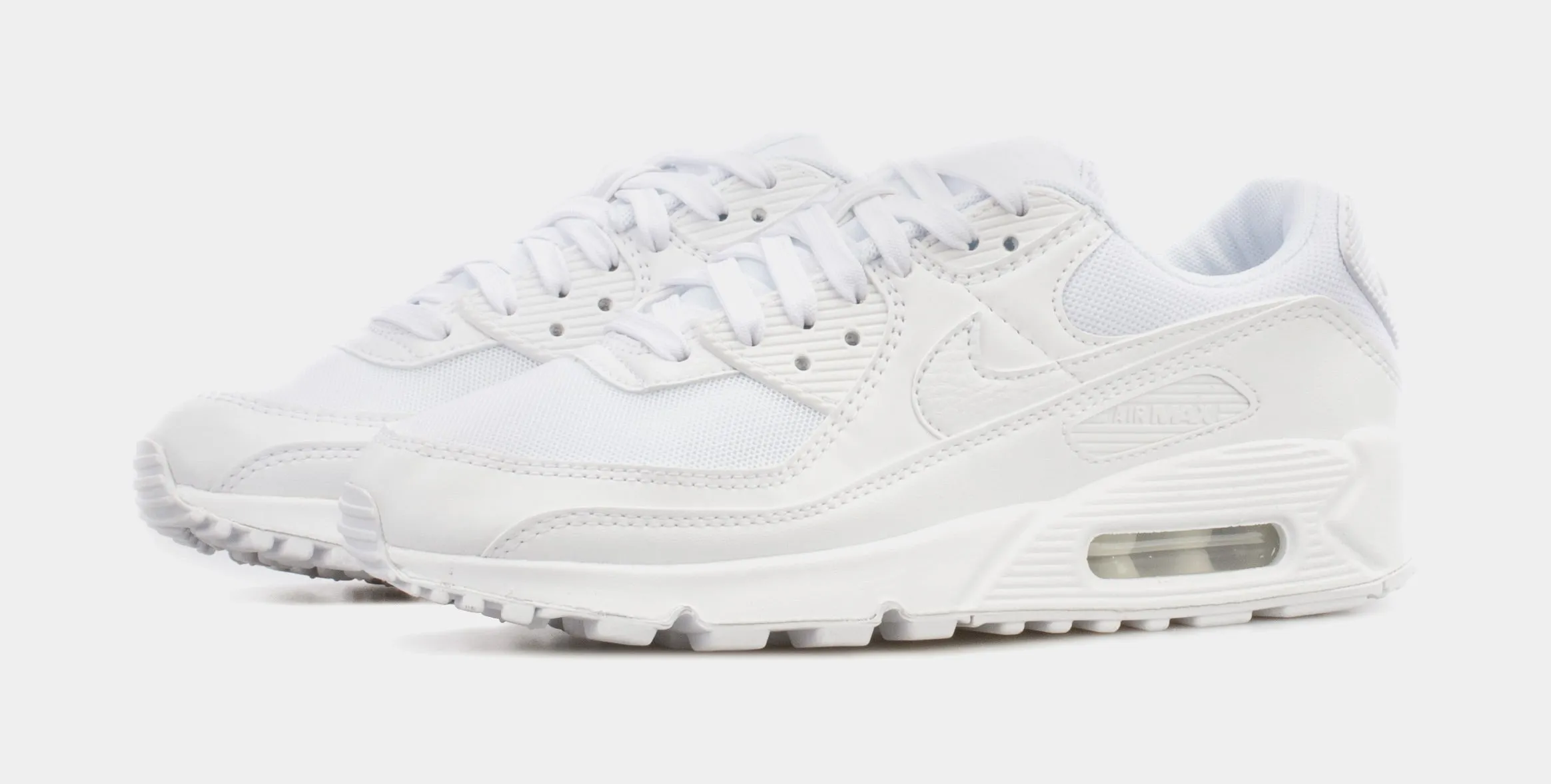 Air Max 90 Womens Lifestyle Shoes (White) running in color runs shoes