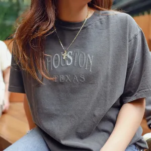 Houston Embroidered T-Shirt Outdoor Sports Comfortable Layering