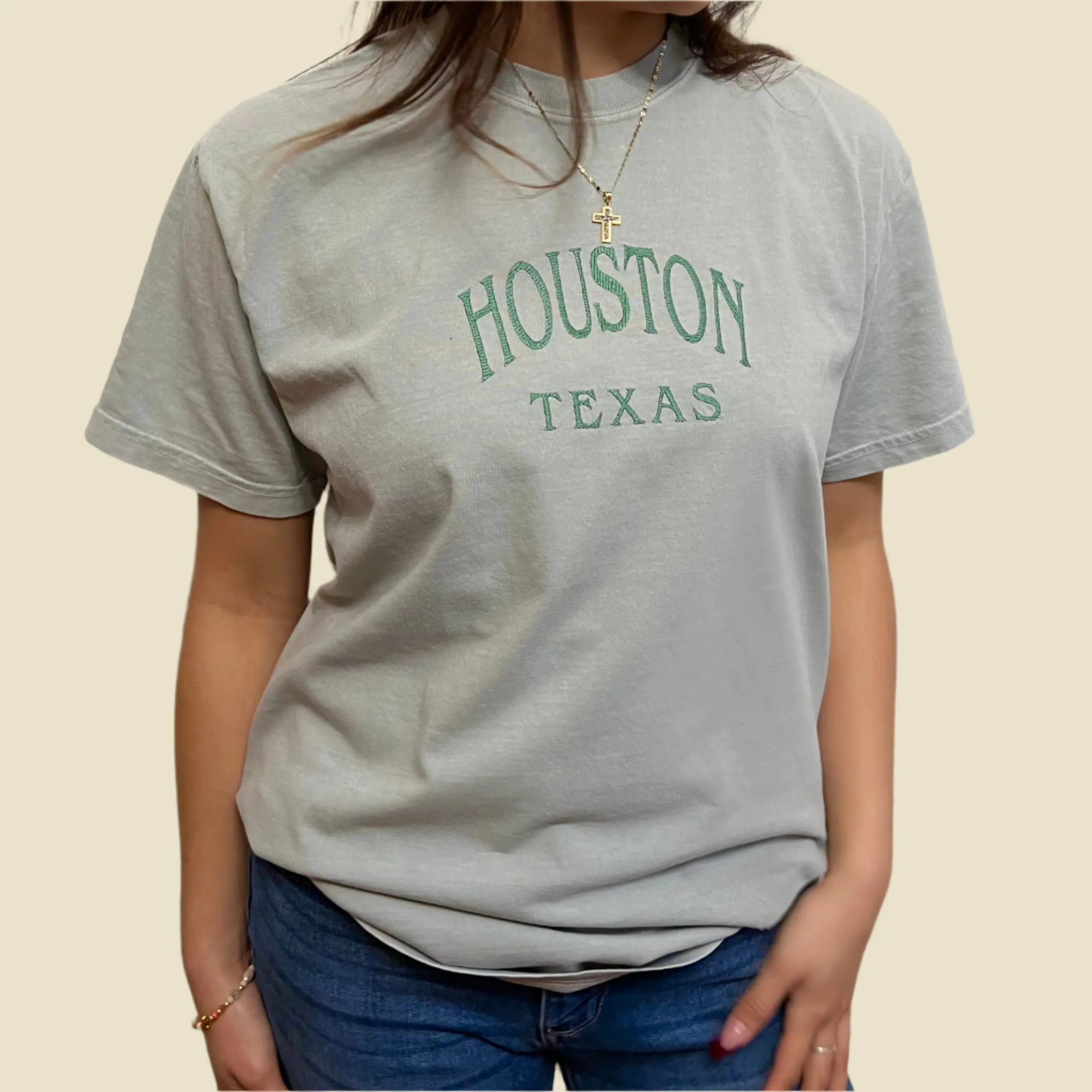 Soft Base Houston Embroidered T-Shirt