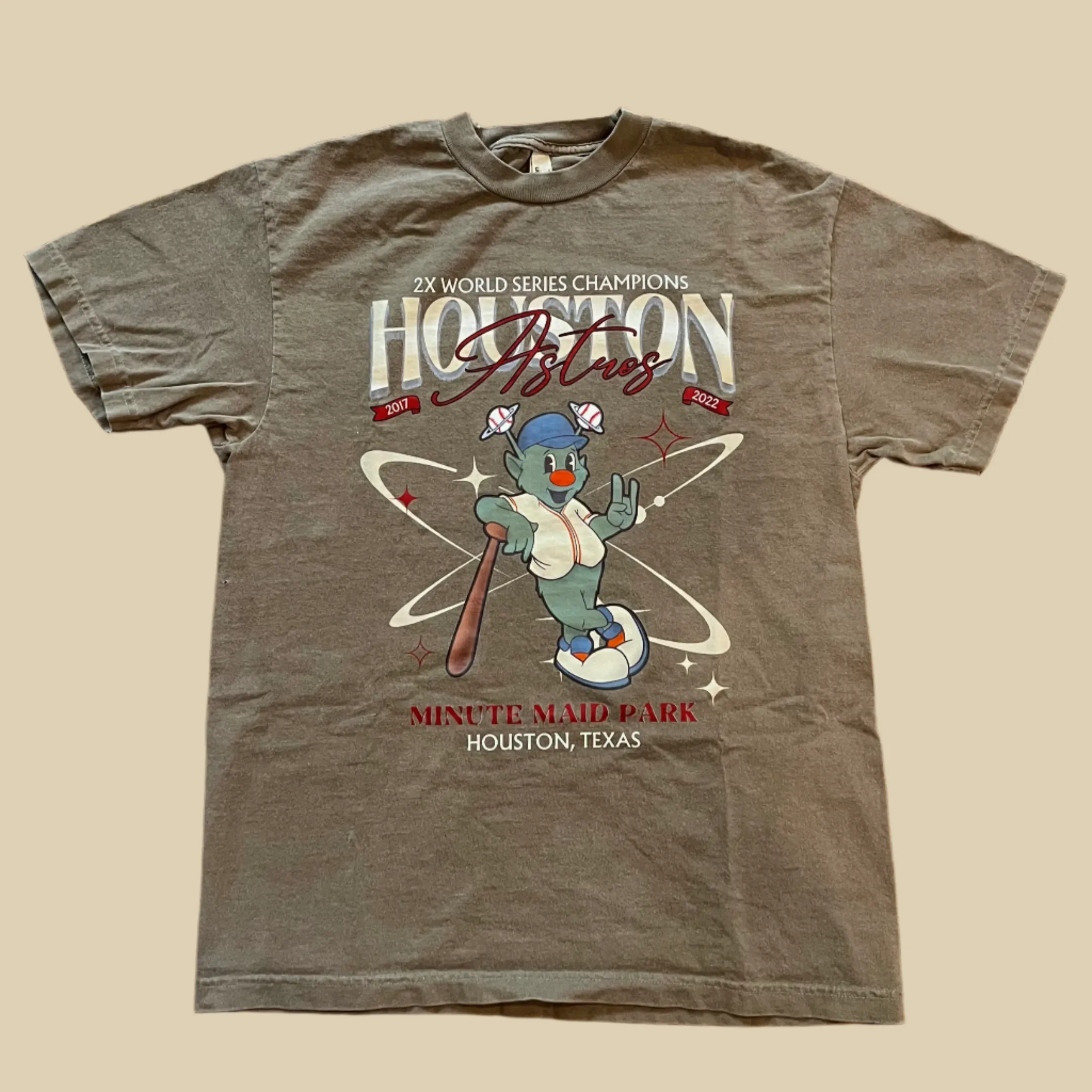 Houston Vintage Championship Heavyweight Tee Circular Knit Construction