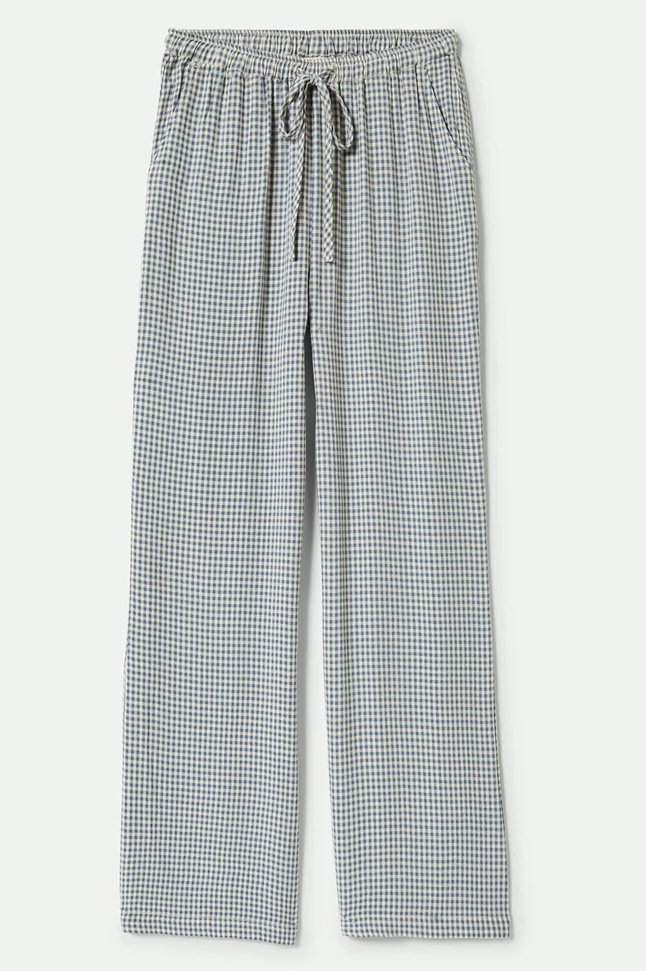 Hudson Lounge Pant - Azure Blue Gingham Dynamic Flex Panels Non Slip Waistband