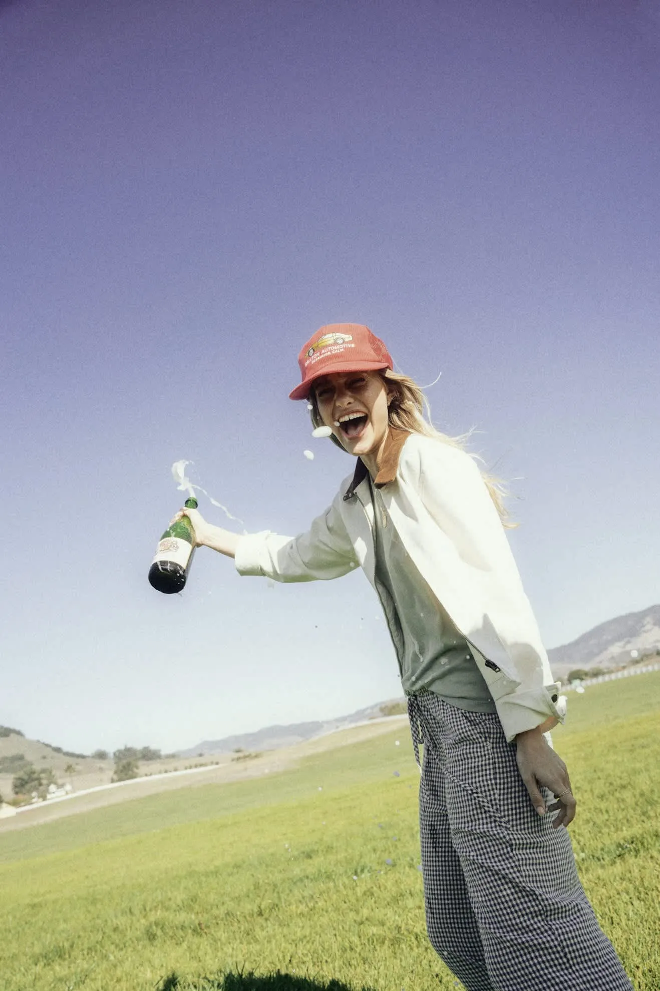 Stretch Comfort SecureCargoPockets Hudson Lounge Pant - Azure Blue Gingham