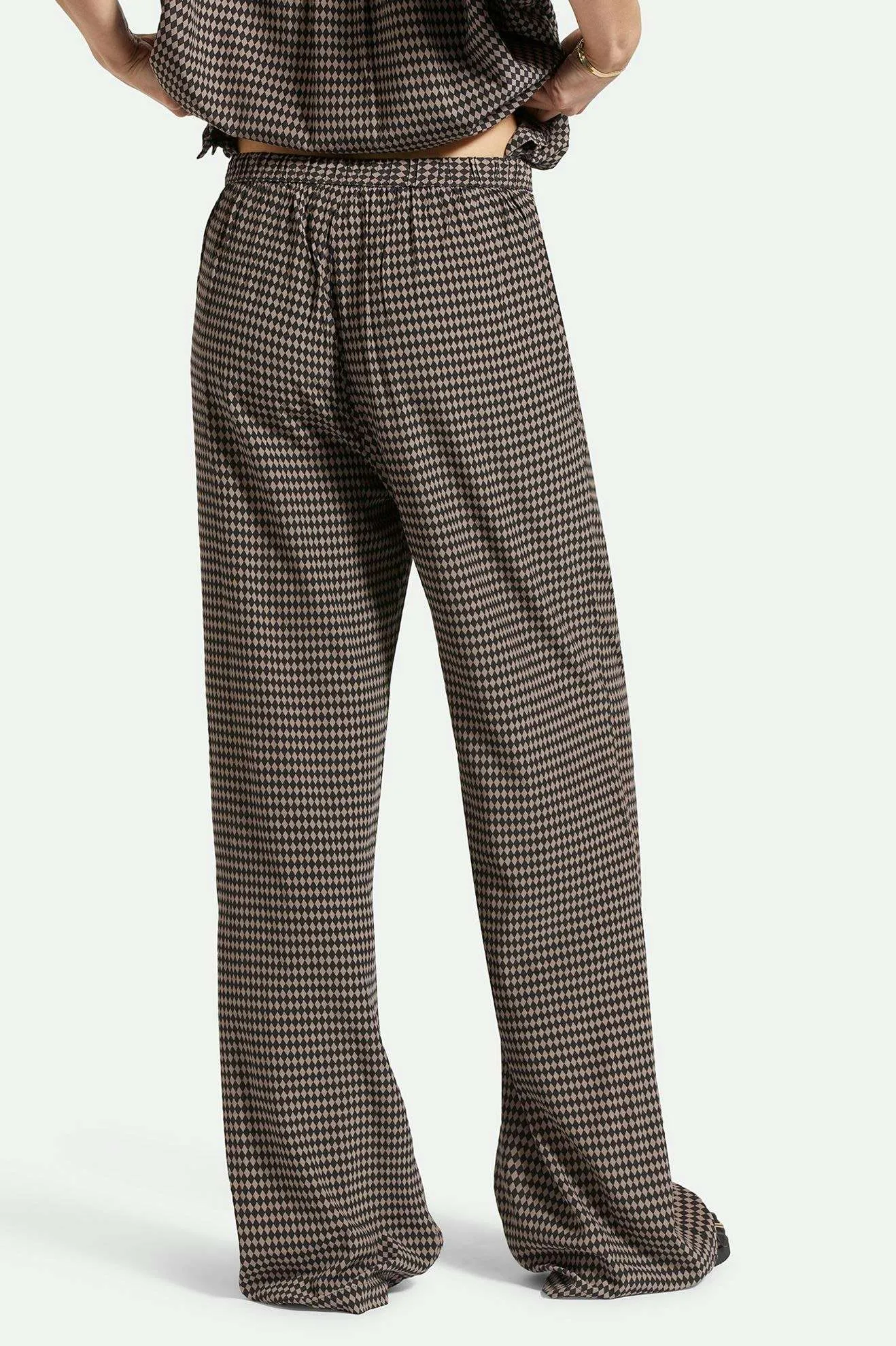 Hudson Lounge Pant - Washed Black/Cinder Grey Diamond Check Tagless Labeling