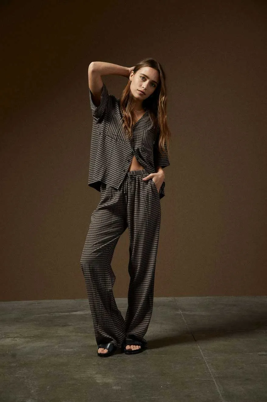 Layering Piece Hudson Lounge Pant - Washed Black/Cinder Grey Diamond Check