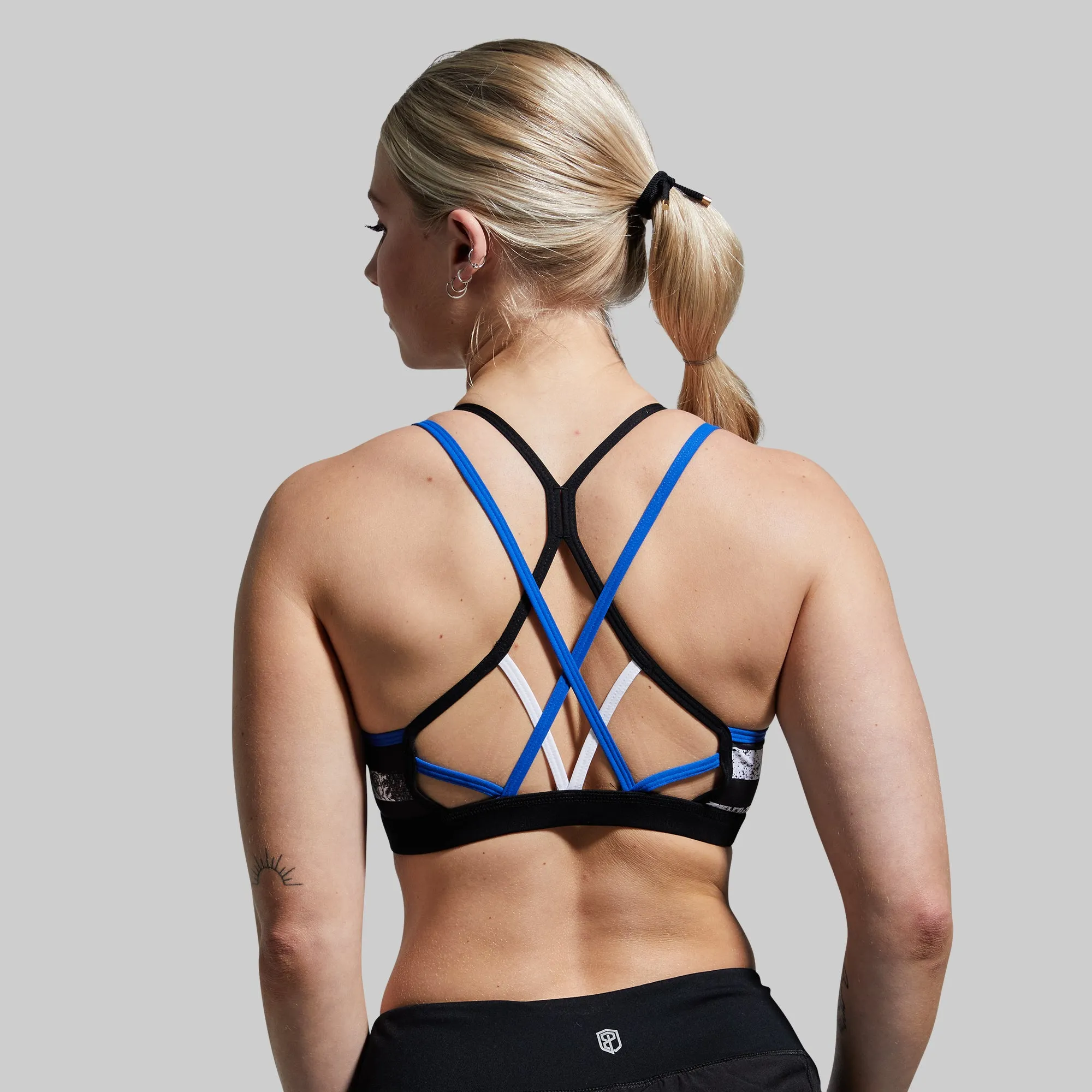 Warrior Original Sports Bra (Thin Blue Line) Hemmed edges Short fit seams
