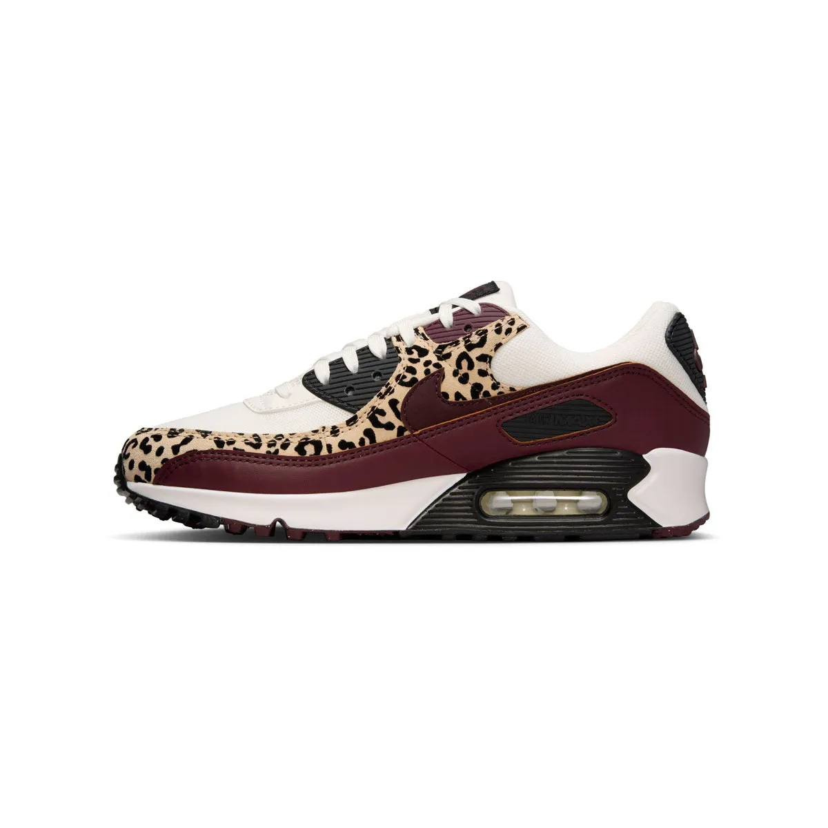 Energy Redirecting Grooves pre - run Nike Air Max 90 'Leopard Burgundy' Women's Shoes