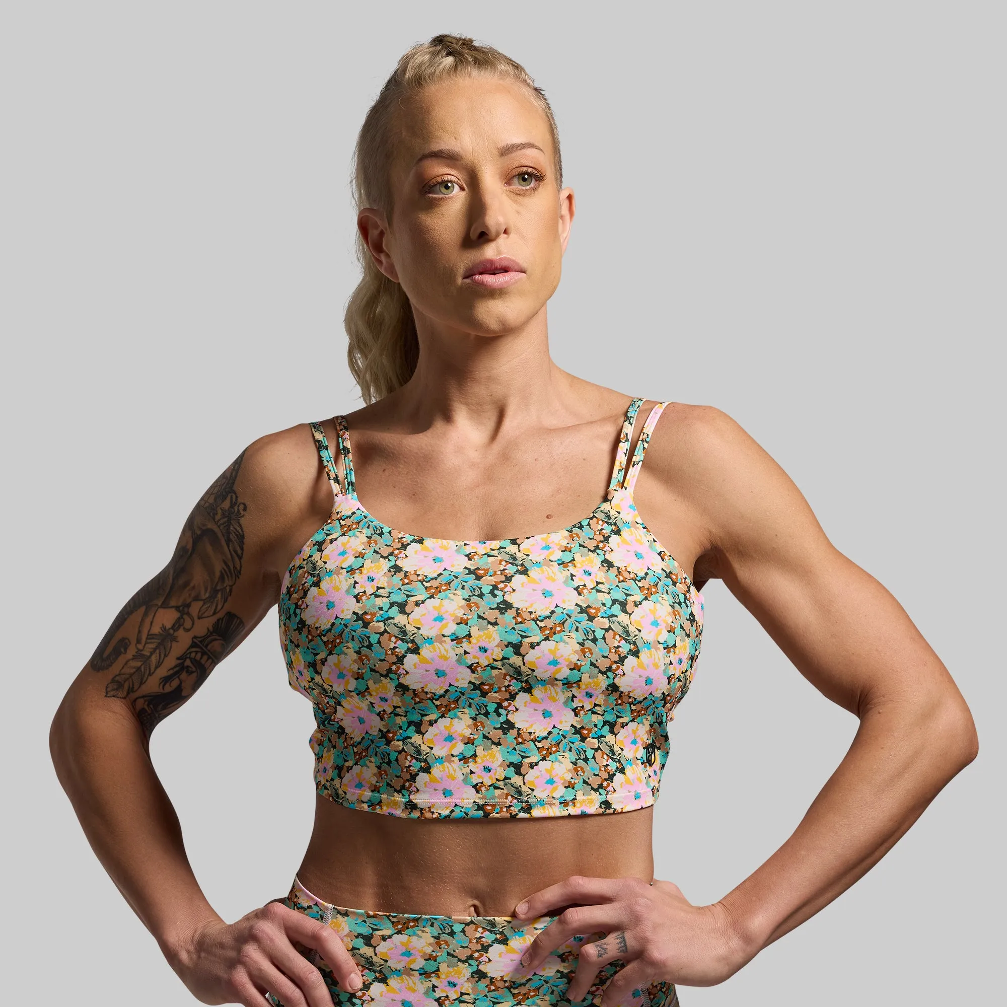Smooth Surface Don't Get It Twisted Sports Bra (Petal Perfect)