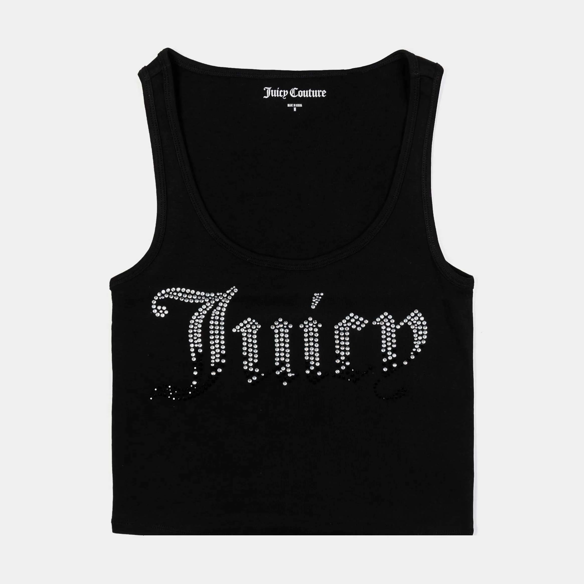 ZeroChafeSeams Ombre Big Bling Fitted Womens Tank Top (Black)