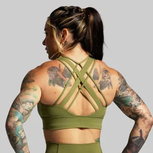 Fashionable Ignite Sports Bra (Army Green)