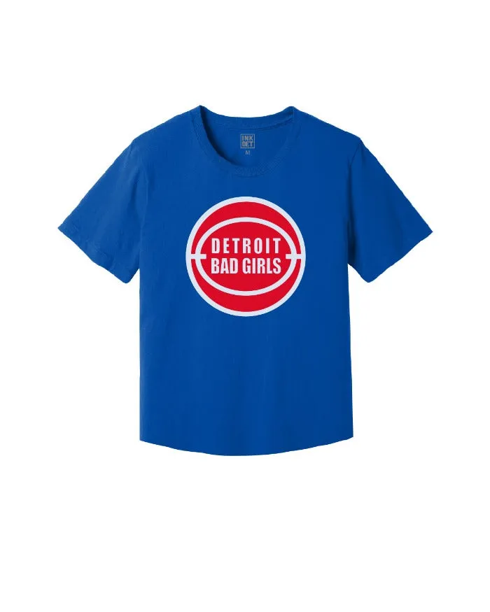 Casual Comfort Look Timeless and Chic Ink Detroit Bad Girls Kinda Cropped T-Shirt - Royal Blue