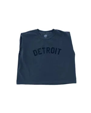 Relaxed fit style AllDay Comfort Ink Detroit - Classic Detroit Women's Heavyweight Muscle T-Shirt - Available in 4 Colors