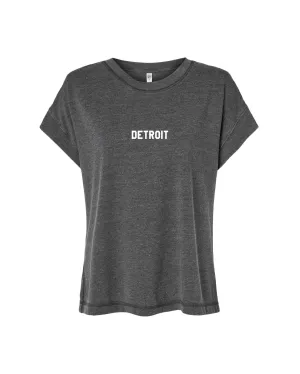 Breathable Cotton Fabric Ink Detroit - Ladies Relaxed Vintage Wash T-Shirt - Available in 4 Colors
