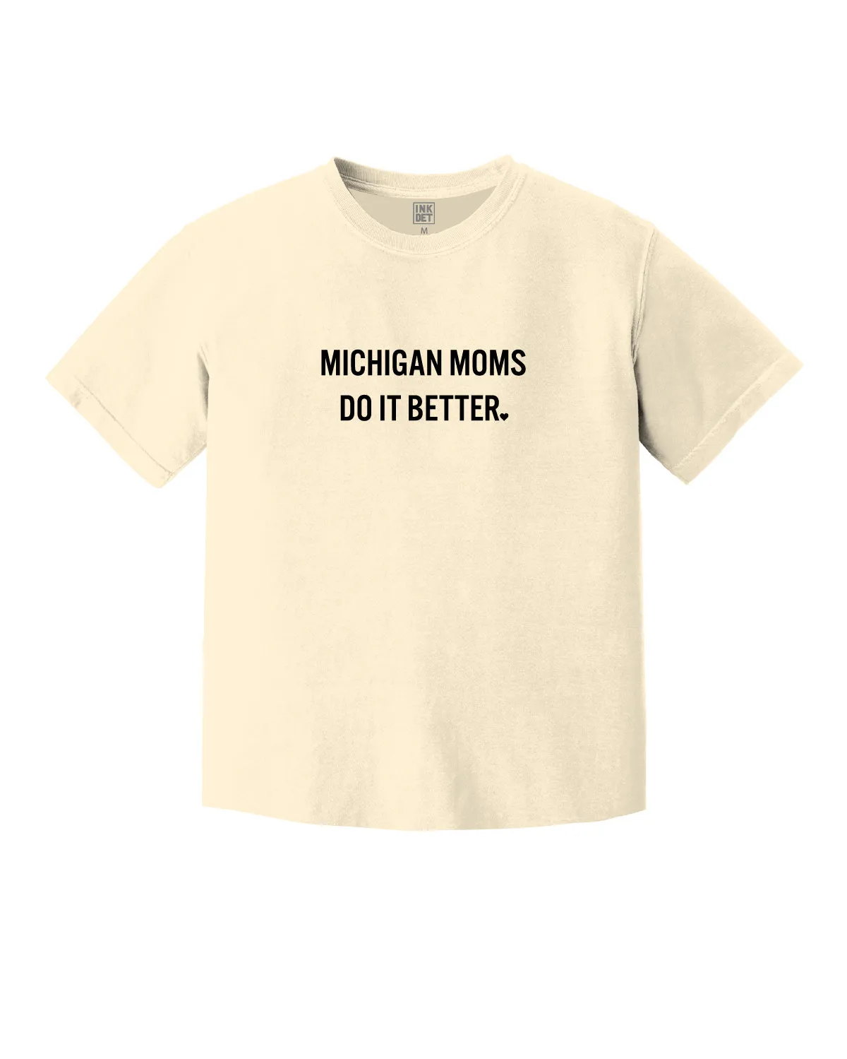 Ink Detroit - Michigan Moms Do It Better Kinda Crop T-Shirt - Ivory Chic Smart No-Fuss Design