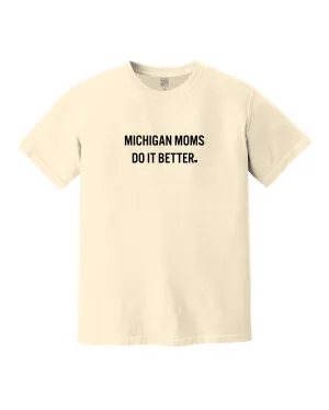 Versatile Wear Active Outfit Style Ink Detroit - Michigan Moms Do It Better T-Shirt - Ivory