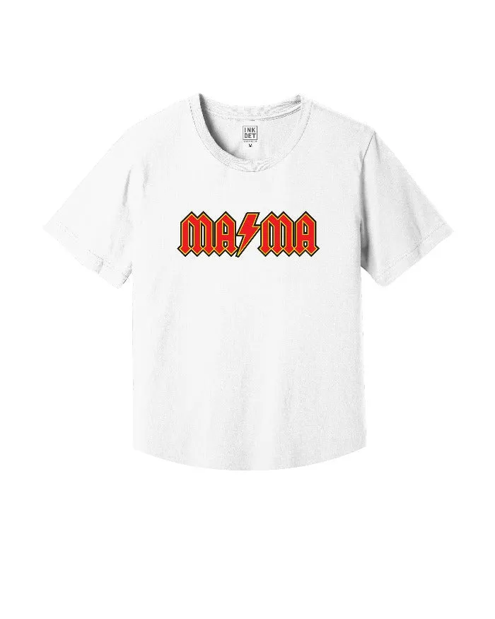 Cozy Fit Design INK "MAMA" Kinda Cropped T-Shirt - White
