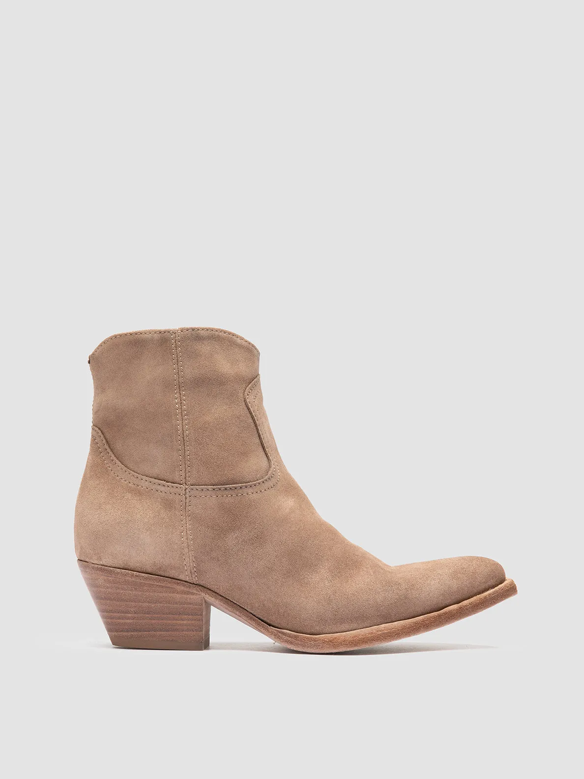 Everyday Comfort Vintage Style WANDA DD 103 - Beige Suede Zip Boots