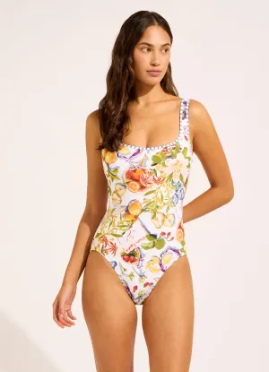 Riviera Coast DD One Piece Swimsuit animal-print Adjustable Strap Tension