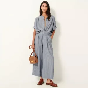 Isla Minima Wide Elastic Pant (Chambray Blue) Stretch Flex