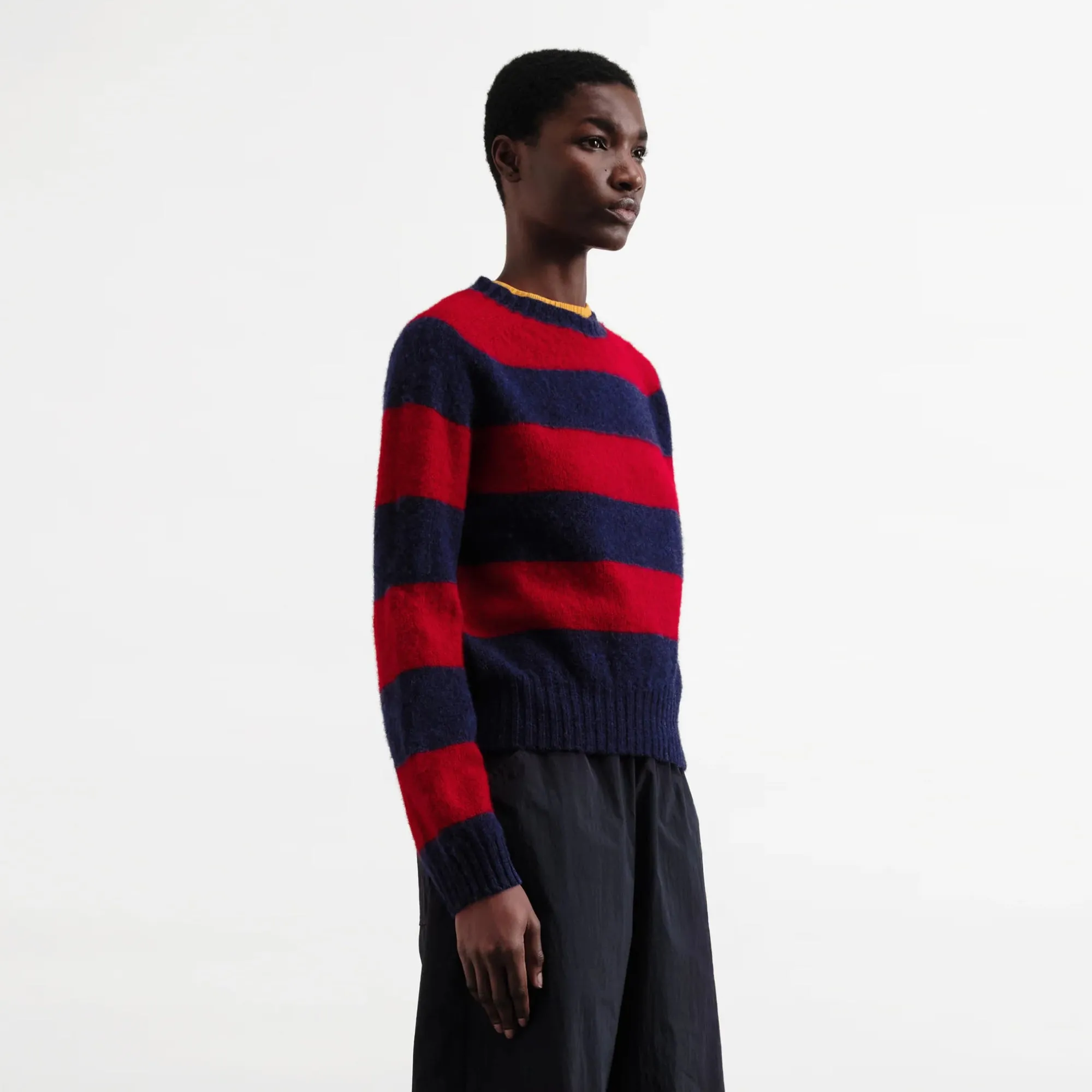 Just Right Jets Stripe Knit Sweater (Blue   Red)