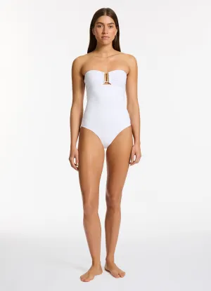 Jetset Bandeau One Piece - White Comfortable fit Quick Evaporating Texture