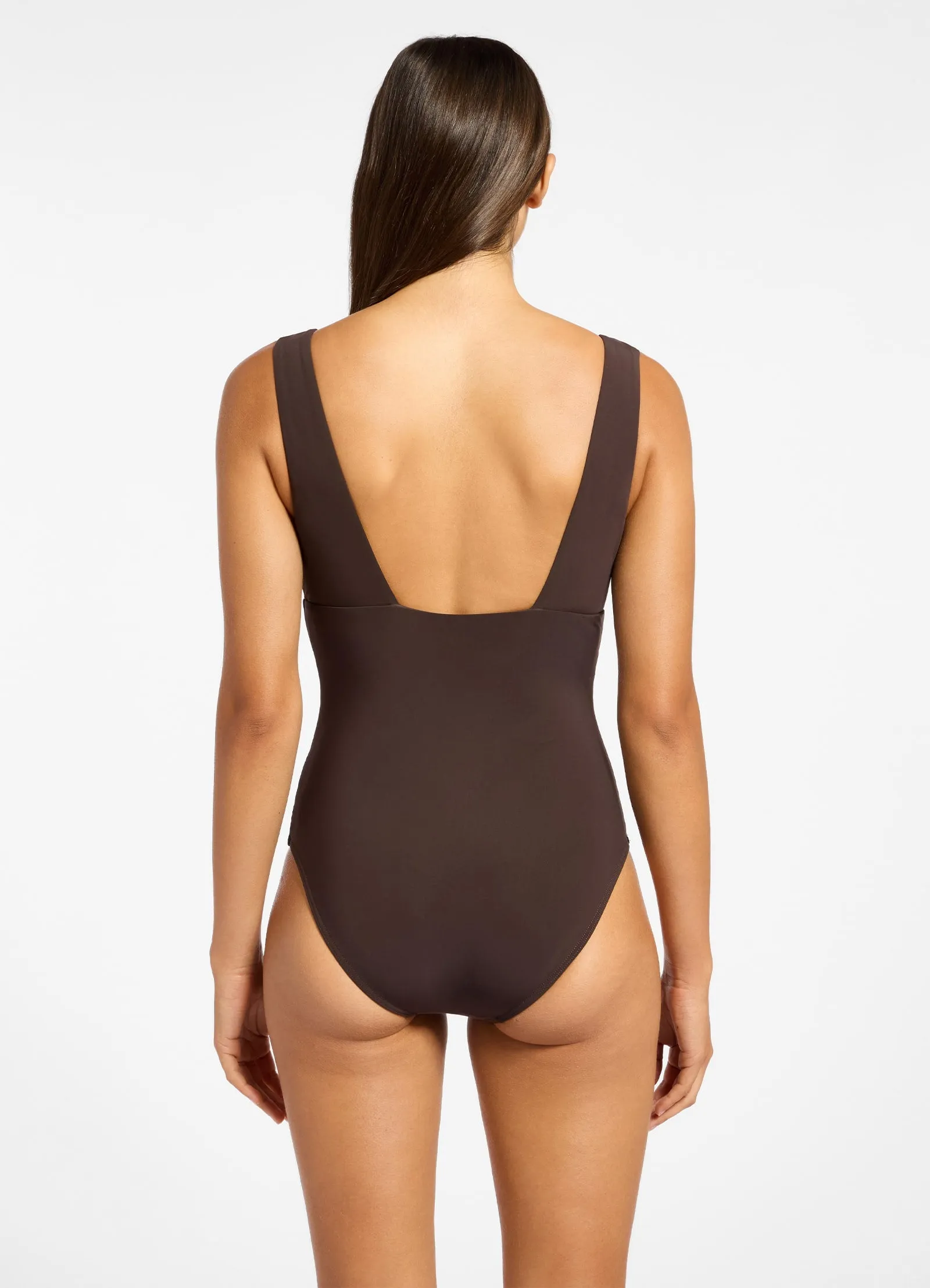 Multipurpose Layering Jetset Plunge One Piece - Chocolate