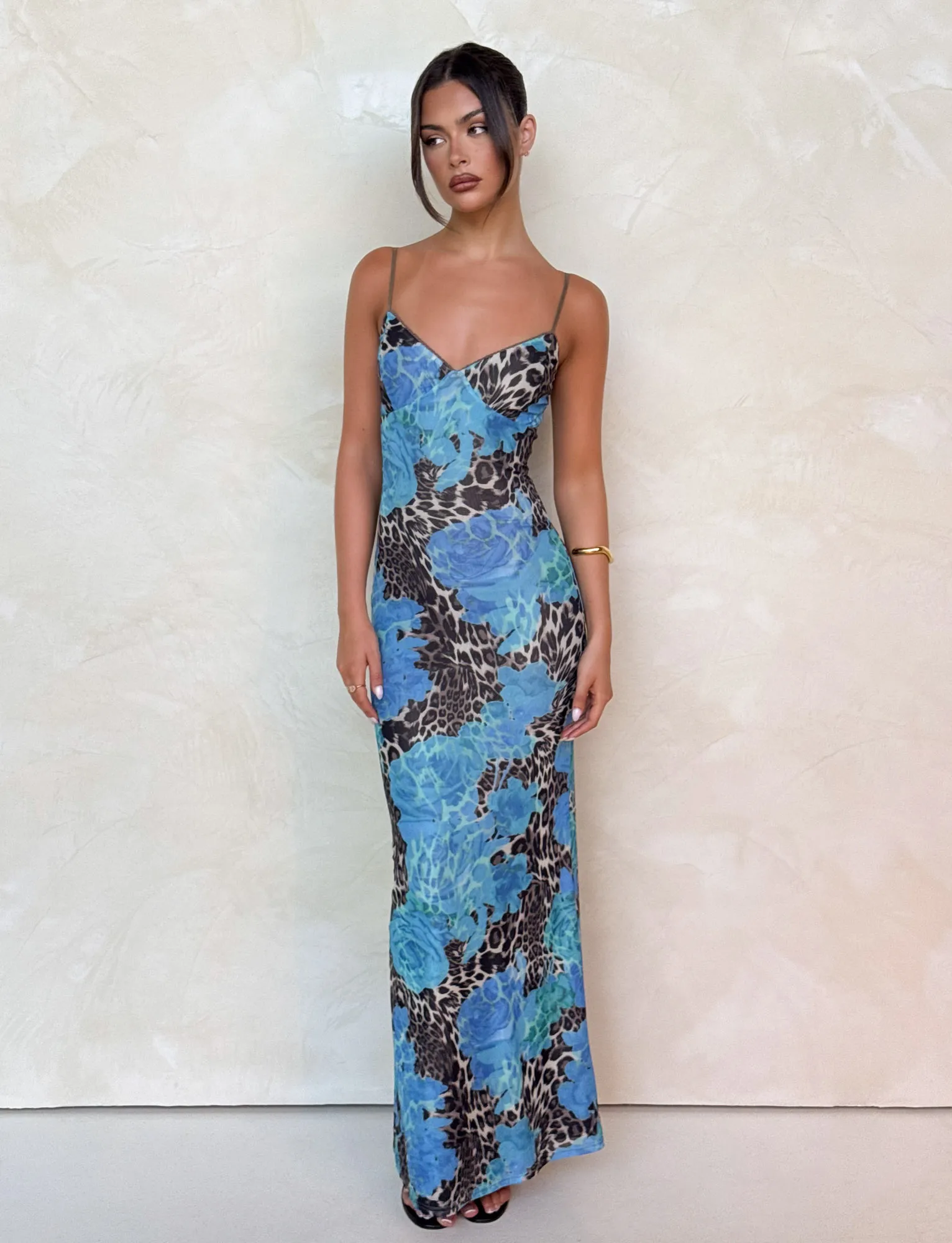 Youthful Look Effortless Elegance JULIANNA DRESS - BLUE : LEOPARD