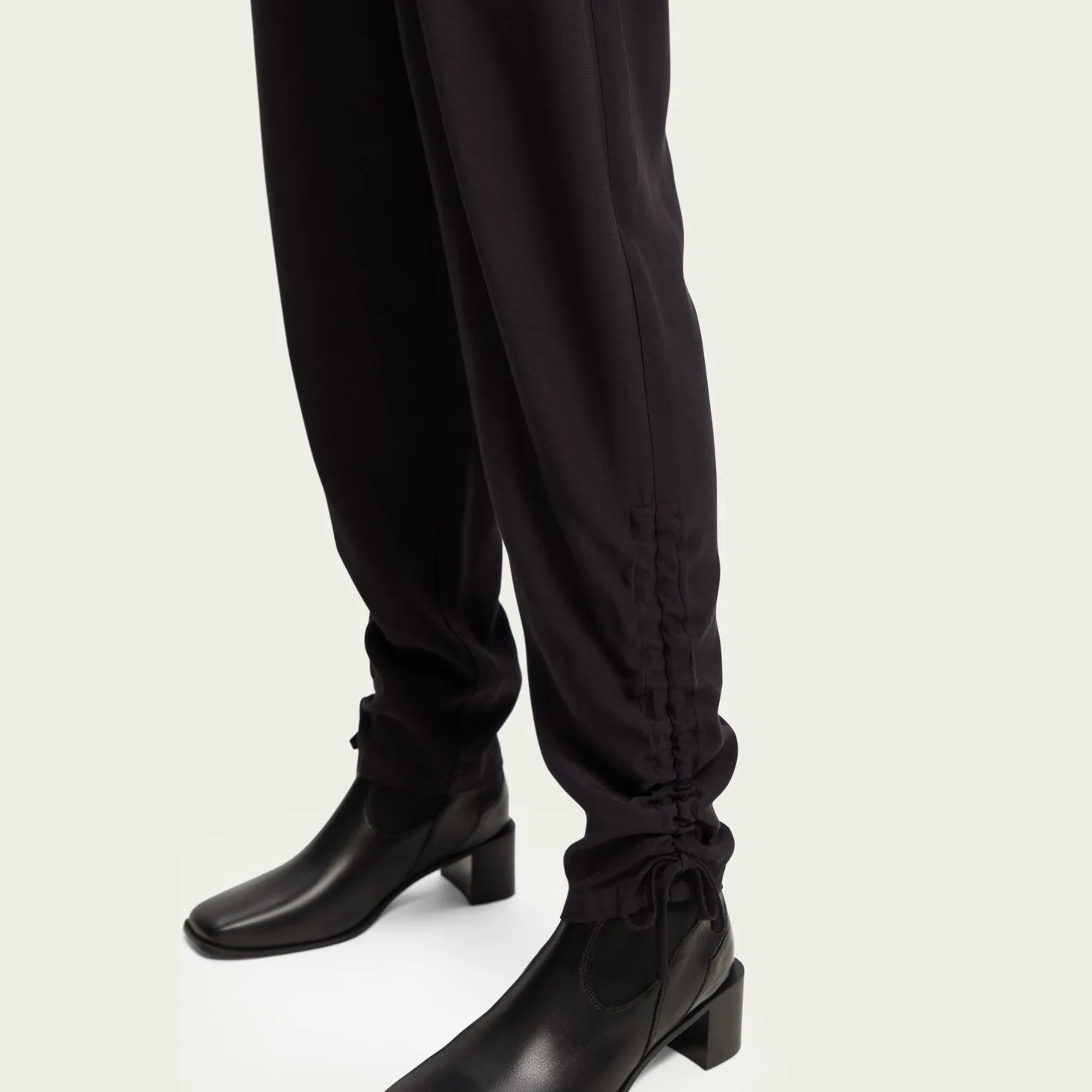 Life Soft Jumpsuit with Gathered Details (Black)