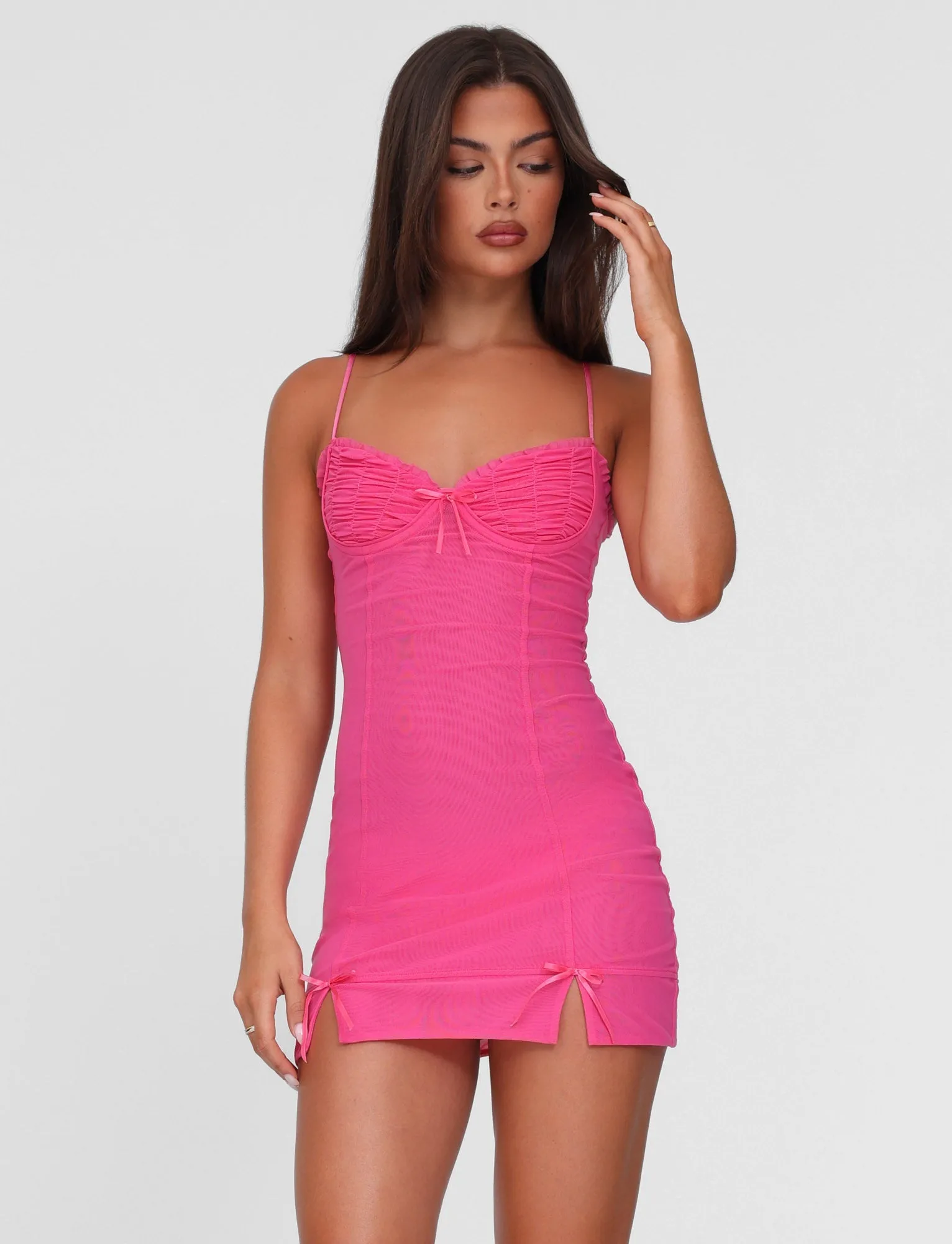 Outfit Boost Night wear KAIRI MINI DRESS - PINK : FUSCHIA