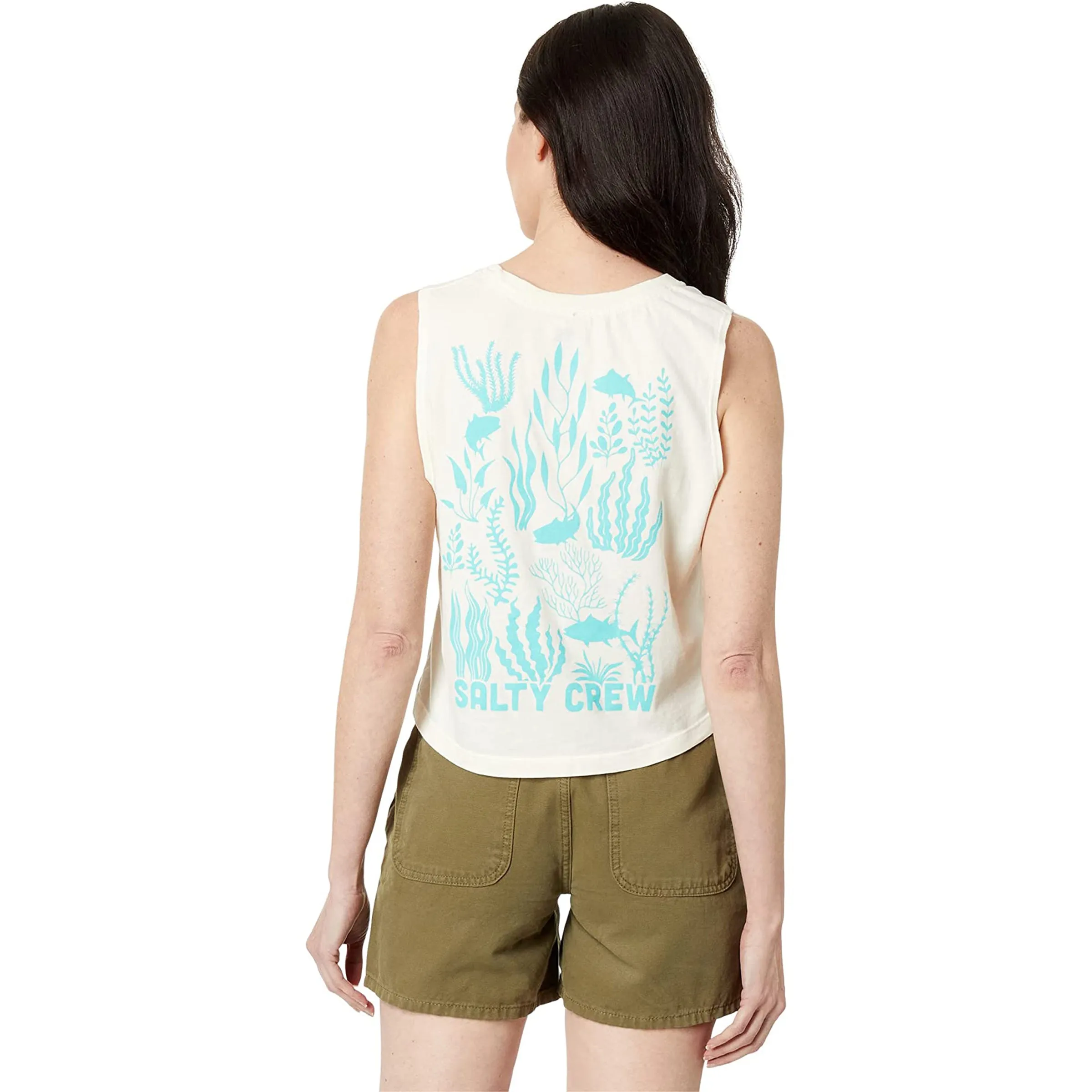 Kelp Forest Cropped Muscle Tank - Bone Enhanced Breathability System