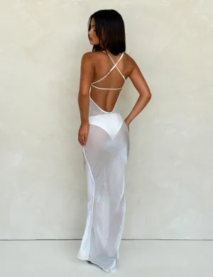 KIAH MAXI DRESS - WHITE : ICE Comfortable fit