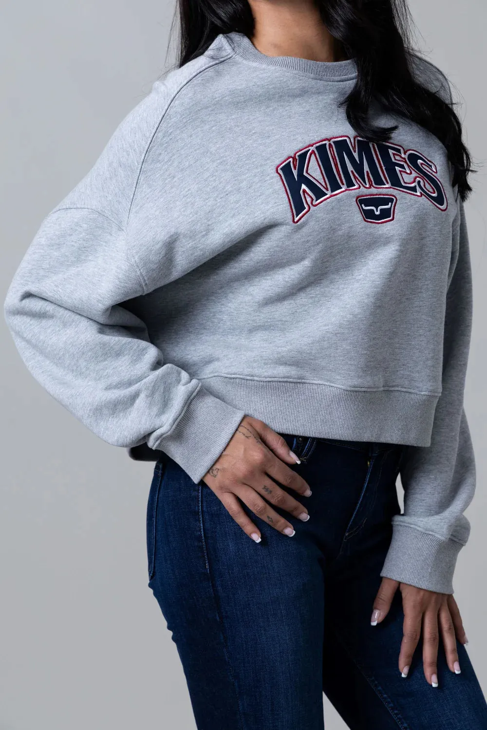Kimes Ranch Women's Colfax Crew Sweatshirt in Grey Heather Cozy Coverage