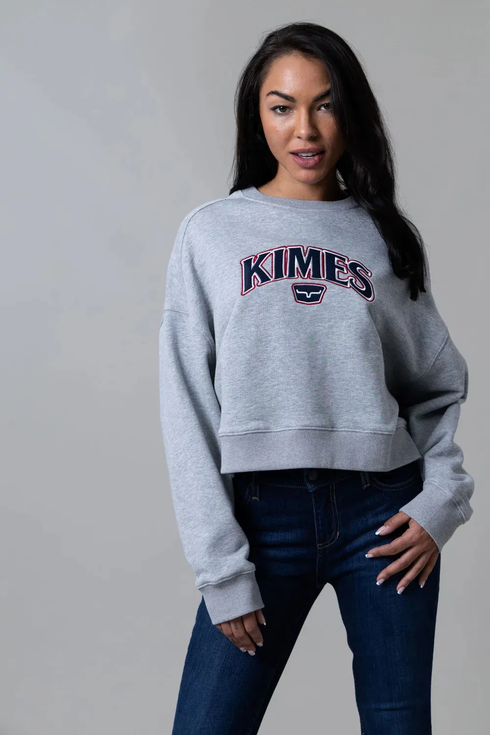 Kimes Ranch Women's Colfax Crew Sweatshirt in Grey Heather All Season product sale