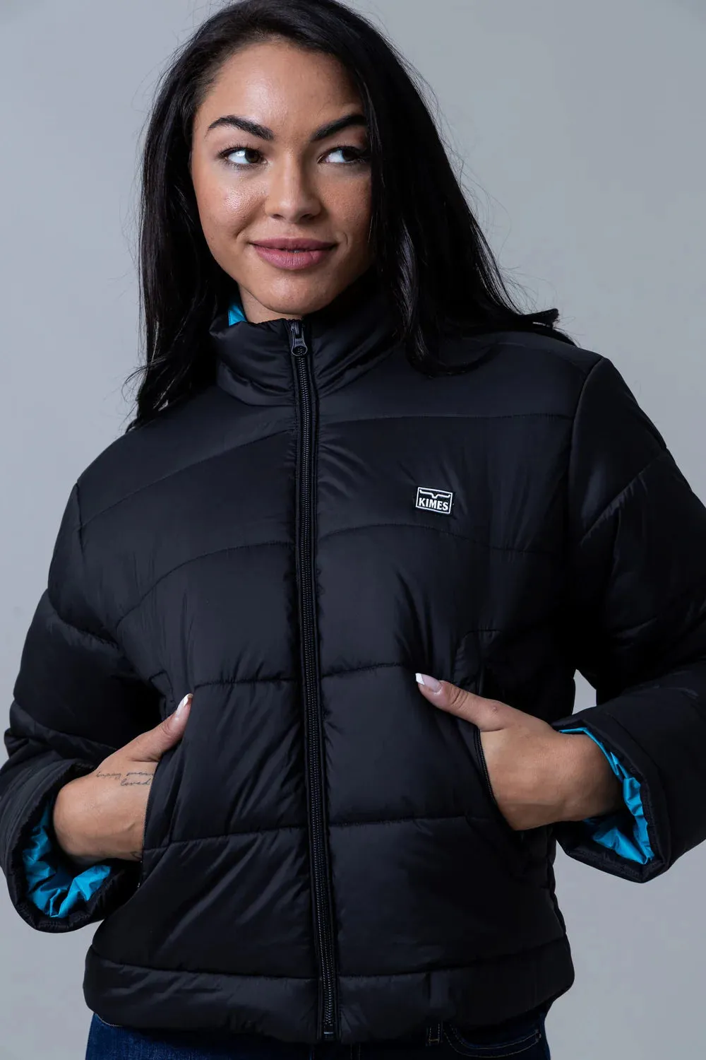 Kimes Ranch Women's Valencia Puffy Jacket in Black Stylish Daily Fit
