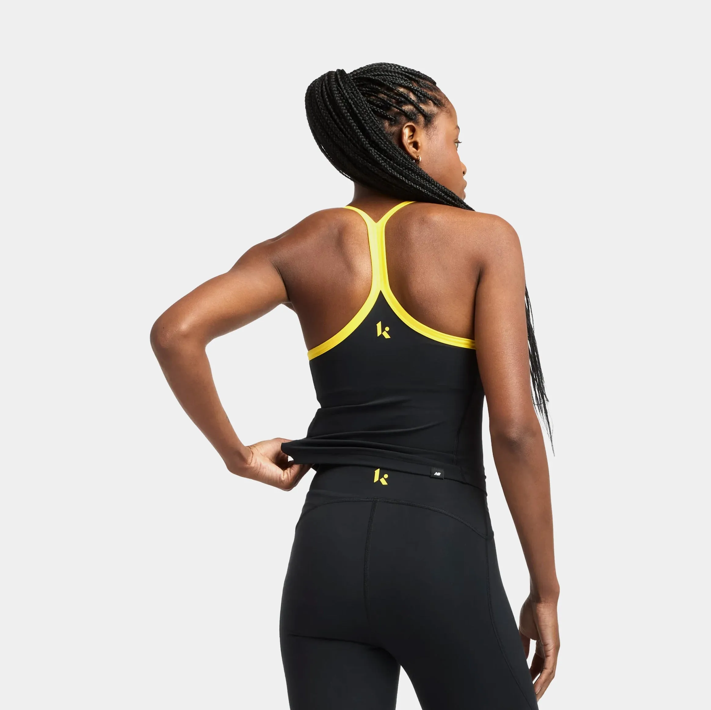 Klutch Womens Tank Top (Black/Yellow) elastic waistband Glow Core