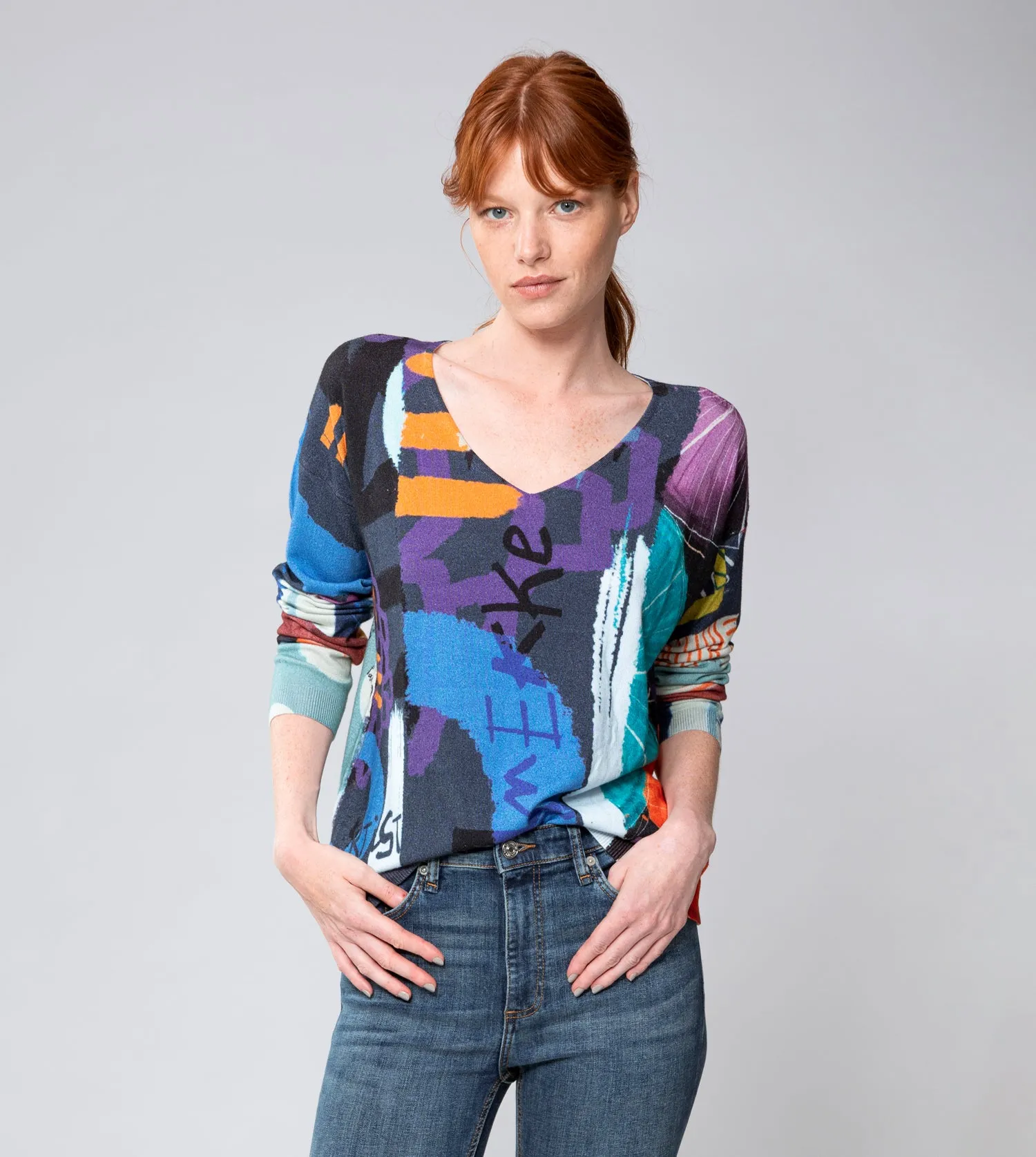 Kyomu Patterned Sweater Stay Warm No-Fuss Look