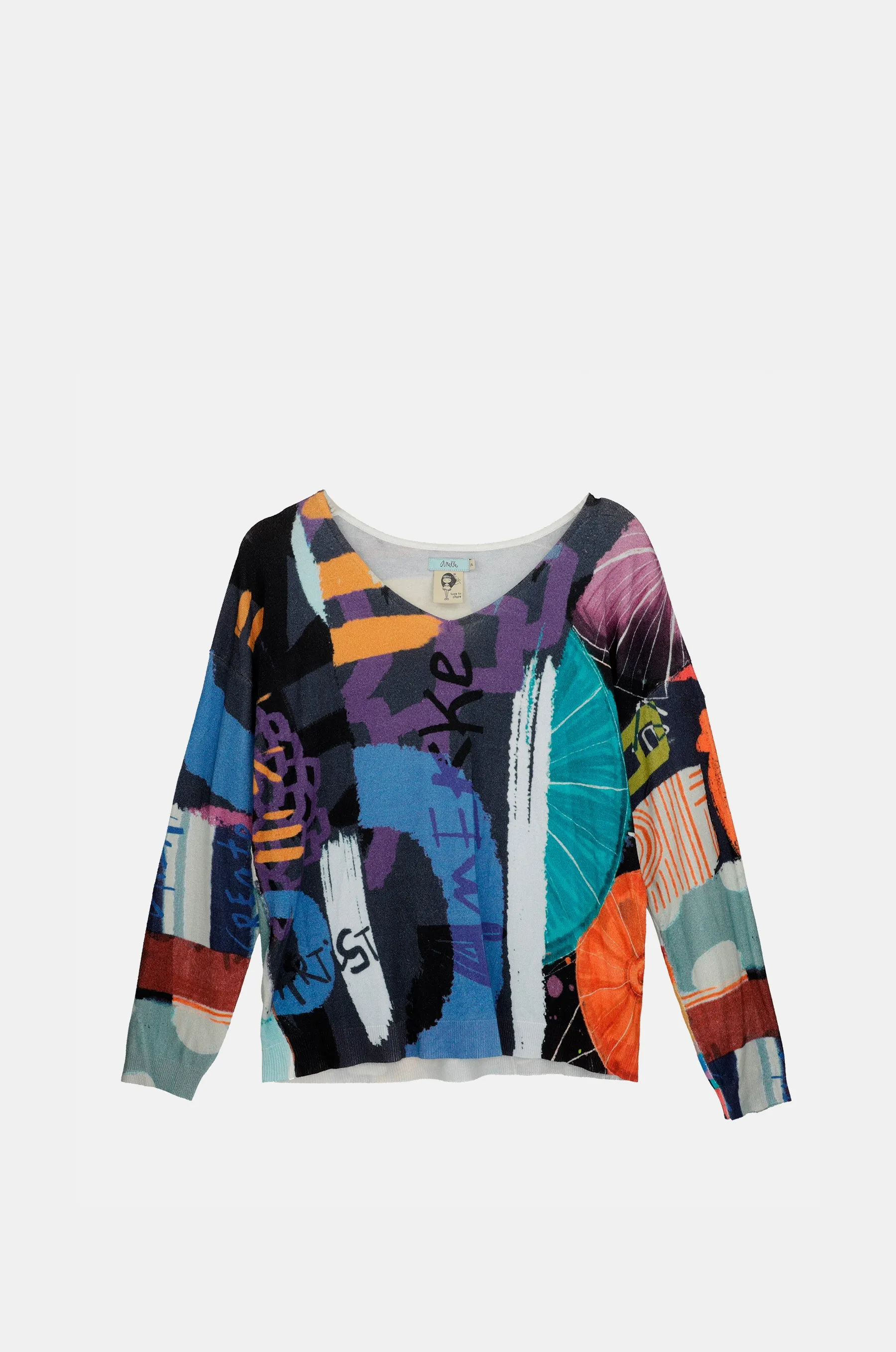 Kyomu Patterned Sweater Biodegradable Fiber Construction Soft Piece