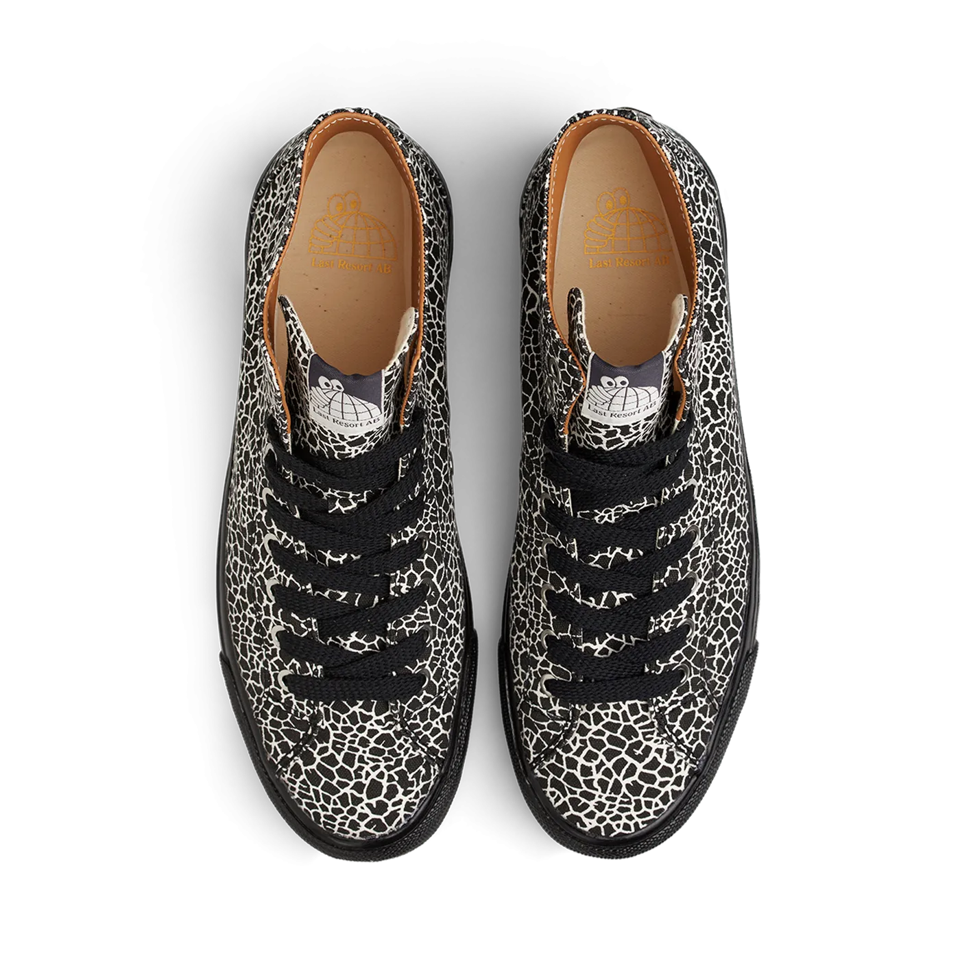 Last Resort AB VM003 Canvas Hi (Cracked Black White) Flexible Comfort Easy Comfort