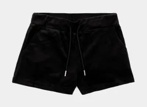 Extended Inseam Options OG Bling Velour Womens Shorts (Black)